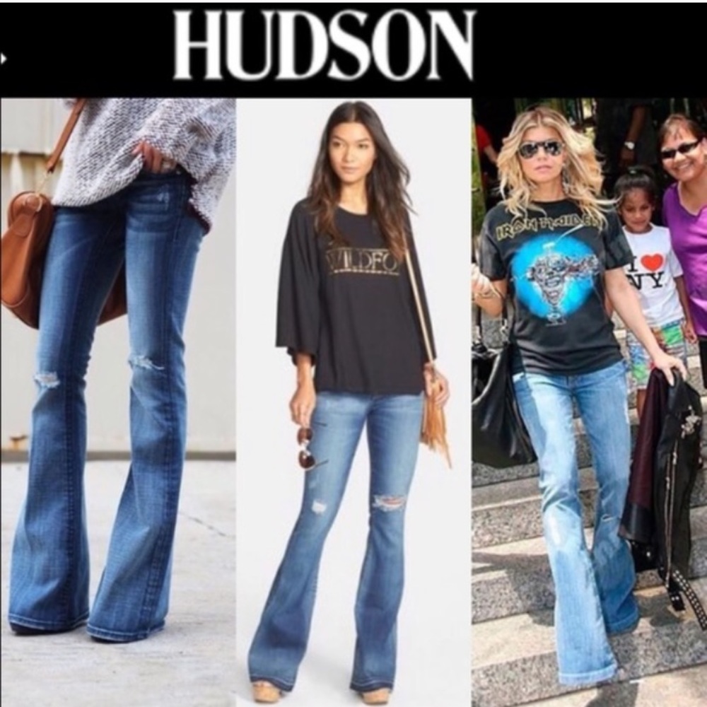 Hudson Mia Flare Dark Wash Boho Jeans
